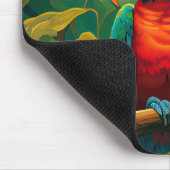 Aangepaste naam Kleurrijke papegaaien Muismat (Hoek)