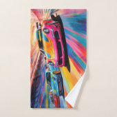 Aangepaste naam Kleurrijke Sportscars Handdoek (Handdoek)