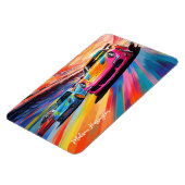 Aangepaste naam Kleurrijke Sportscars Magneet (Linkerzijde)