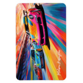 Aangepaste naam Kleurrijke Sportscars Magneet (Verticaal)