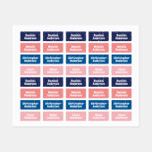 Aangepaste naam | Kleurrijke Stippen Kleding Kind  Labels (Vel)