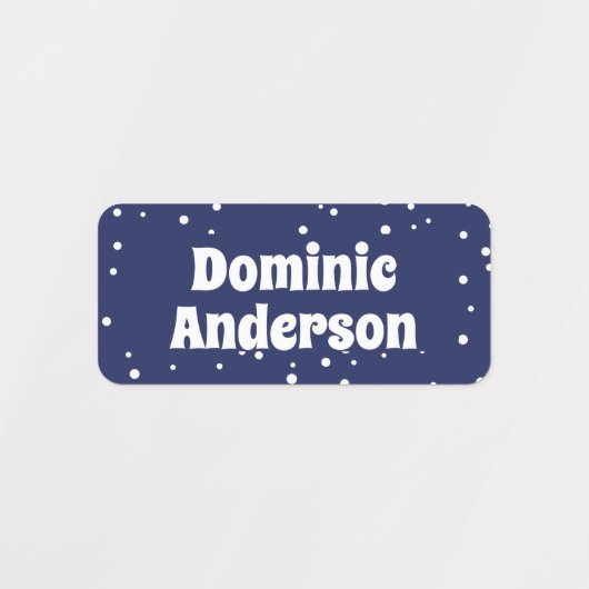 Aangepaste naam | Kleurrijke Stippen Kleding Kind  Labels (Design 1)