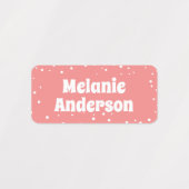 Aangepaste naam | Kleurrijke Stippen Kleding Kind  Labels (Design 2)