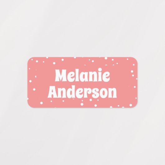 Aangepaste naam | Kleurrijke Stippen Kleding Kind  Labels (Design 2)