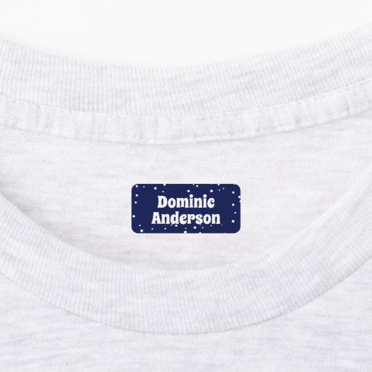 Aangepaste naam | Kleurrijke Stippen Kleding Kind  Labels (Aangebracht)