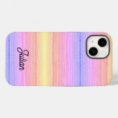 Aangepaste naam kleurrijke strepen Case-Mate iPhone case (Achterkant (horizontaal))