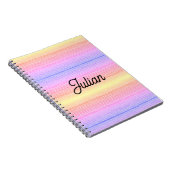 Aangepaste naam kleurrijke strepen notitieboek (Rechterzijde)