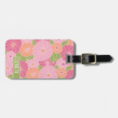 Aangepaste naam kleurrijke zomerpatroon bagagelabel (Voorkant horizontaal)