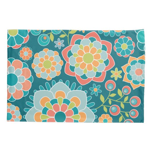 Aangepaste naam kleurrijke zomerpatroon kussensloop (Achterkant)