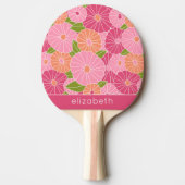 Aangepaste naam kleurrijke zomerpatroon tafeltennisbatje (Voorkant)