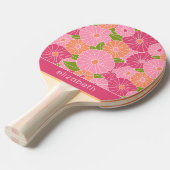 Aangepaste naam kleurrijke zomerpatroon tafeltennisbatje (Voorkant Gekanteld)