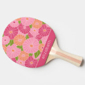 Aangepaste naam kleurrijke zomerpatroon tafeltennisbatje (Zijkant)