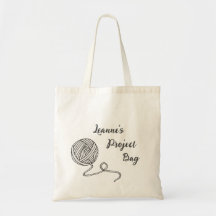 Aangepaste naam Knitting / Crochet Project Bag
