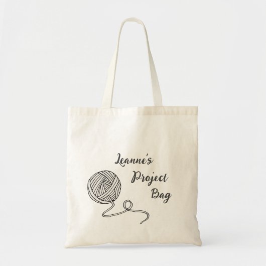 Aangepaste naam Knitting / Crochet Project Bag Tote Bag (Voorkant)