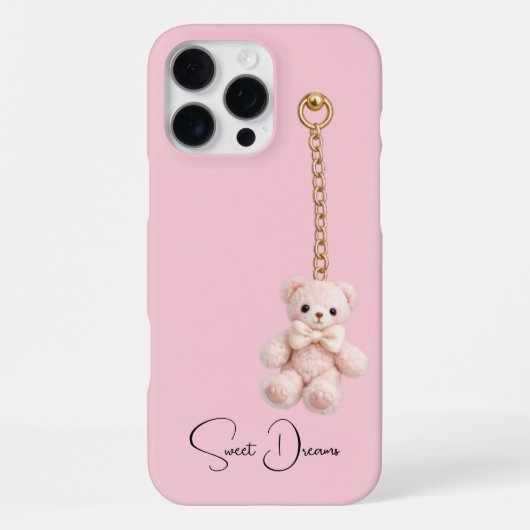 Aangepaste naam Knuffel Teddy iPhone 16 Pro Max Ho Hoesje (Achterkant)