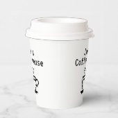 Aangepaste naam koffiewinkel logo papier drinken c papieren bekers (Rechts)