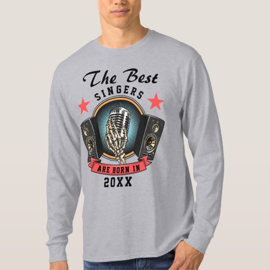 Aangepaste naam Koor Zanger Verjaardag T-shirt (Voorkant)