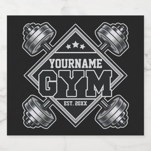 Aangepaste NAAM Krachttraining Thuis Crossfit Gym Bier Etiket (Enkel label)