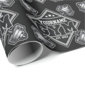 Aangepaste NAAM Krachttraining Thuis Crossfit Spor Cadeaupapier (Rol Hoek)