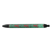 Aangepaste naam kreeft rode munt groene glitter zwarte inkt pen (Voorkant)