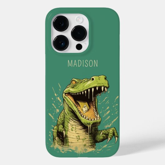 Aangepaste naam Krokodil Case-Mate iPhone Case (Achterkant)