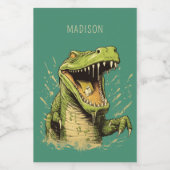 Aangepaste naam Krokodil Voedselcontainer Etiket (Enkel label)