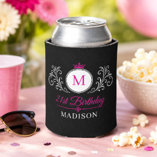 Aangepaste naam kroon embleem elegante monogram ve blikjeskoeler