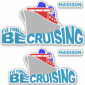 Aangepaste naam kruising sticker (Voorkant)