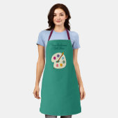 aangepaste NAAM Kunstleraar Kunstschilderaar Kunst Schort (Gedragen)