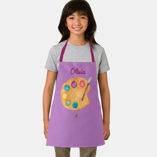 aangepaste NAAM Kunstpalet Kunstpalet schilderen k Schort (Insitu)