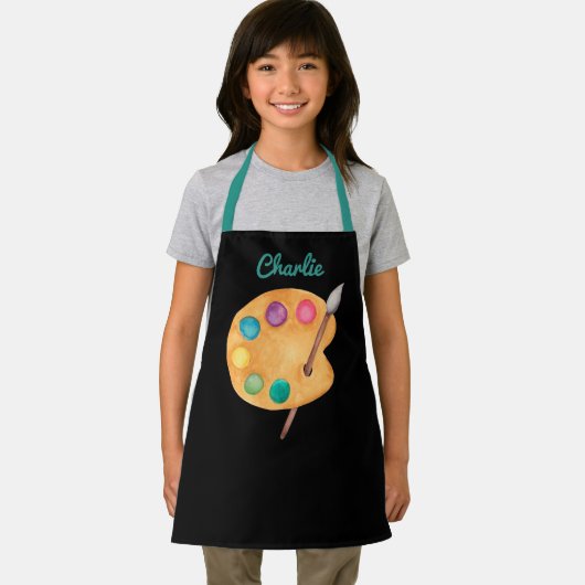 aangepaste NAAM Kunstpalet Kunstpalet verf kinder Schort (Insitu)