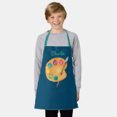 aangepaste NAAM Kunstpalet Kunstpalet verf kinder Schort (Gedragen)