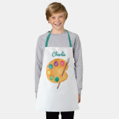 aangepaste NAAM Kunstpalet Kunstpalet verf kinder  Schort (Gedragen)