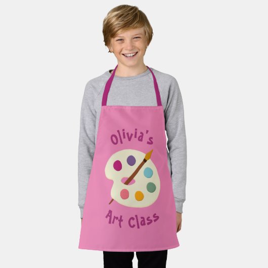 aangepaste NAAM Kunstschool Artiest Apron Schort (Gedragen)