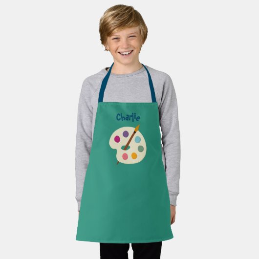 aangepaste NAAM Kunstschool Artiest Apron Schort (Gedragen)
