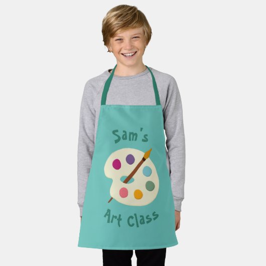 aangepaste NAAM Kunstschool Artiest Apron Schort (Gedragen)