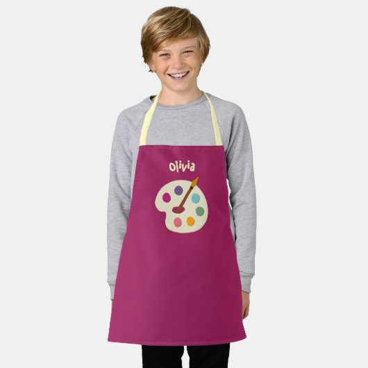 aangepaste NAAM Kunstschool Artiest Apron Schort (Gedragen)