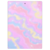 Aangepaste naam l Kleurrijke Sparkles Rainbow Girl Klembord (Achterkant)