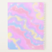 Aangepaste naam l Kleurrijke Sparkles Rainbow Girl Planner (Achterkant)