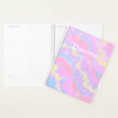 Aangepaste naam l Kleurrijke Sparkles Rainbow Girl Planner (Display)