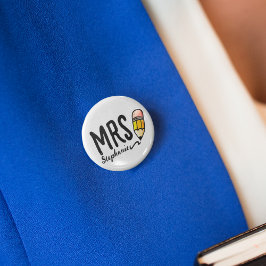 Aangepaste naam l Schattige potlood typografie ler Ronde Button 3,2 Cm