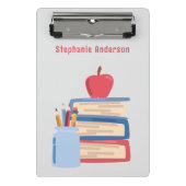 Aangepaste naam l Waterverf Elementary Teacher Kin Mini Klembord (Voorkant)