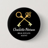 Aangepaste naam Label Real Estate Agent Promotie Ronde Button 5,7 Cm (Voorkant)
