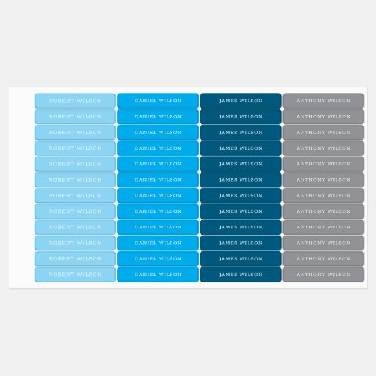 Aangepaste Naam Labels Kinderen Boys Stickers (Vel)