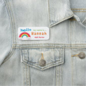 Aangepaste naam Labels Rainbows Naamplaatje (In situ)