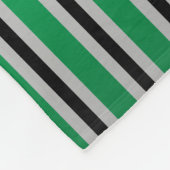 Aangepaste naam lacrosse groene zilverstrepen fleece deken (Hoek)