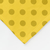 Aangepaste naam lacrosse sticks gele polka stippen fleece deken (Hoek)