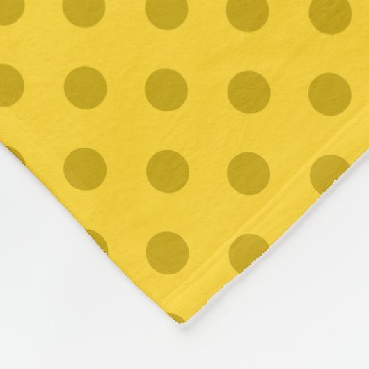 Aangepaste naam lacrosse sticks gele polka stippen fleece deken (Hoek)