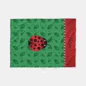 Aangepaste naam ladybug groene lichte bomen fleece deken (Voorkant (Horizontaal))