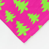 Aangepaste naam ladybug roze groene bomen fleece deken (Hoek)